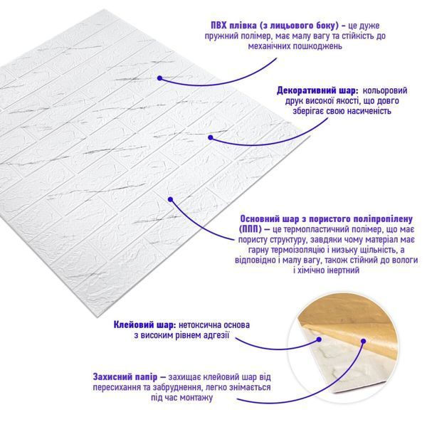 Панель стеновая 3D marble square 700х770х3мм (D) SW-00002262 SW-00002262 фото