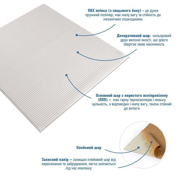 Панель 3D WHITE 700*700*4mm (D) SW-00001954 SW-00001954 фото